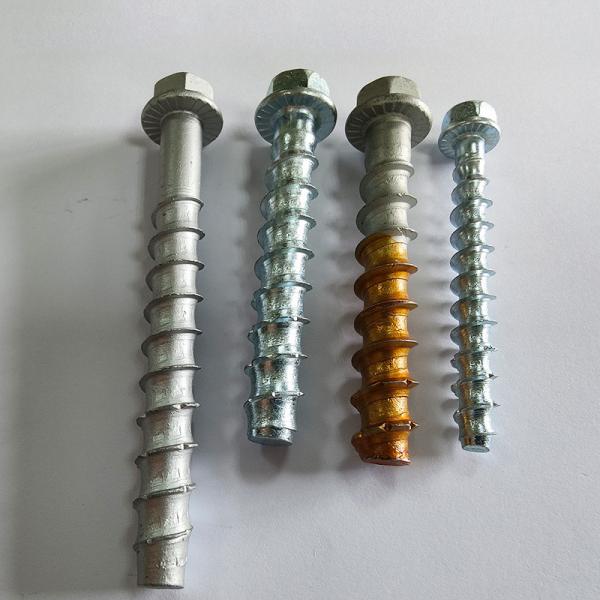 Quality HEX flange head with cushion concrete thread self-cutting anchor drill cement cut bottom self-tapping expansion screw bolt for sale