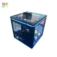 China Cube Box 1 Player Small Claw crane Machine Catch Toys Doll Machine With Bill Acceptor factory