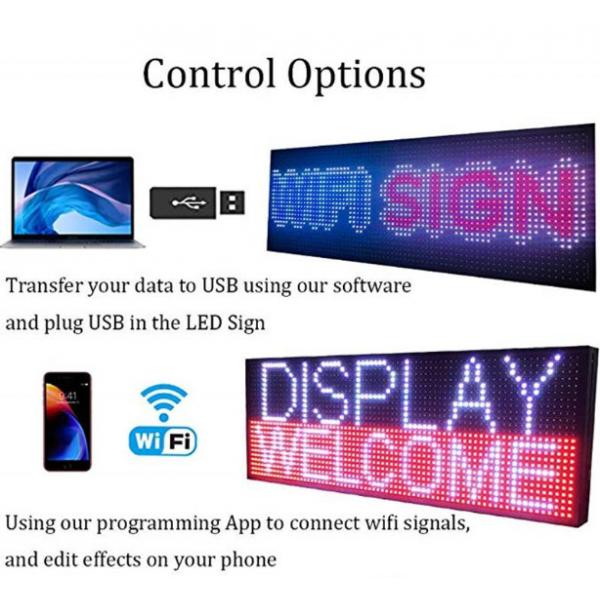 Quality 16*96cm Outdoor Scrolling LED Sign Display P10 Back Window Led Sign for sale