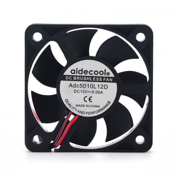 Quality 12V Brushless DC Axial Cooling Fan 50x50x10mm Black Flange Mount for sale