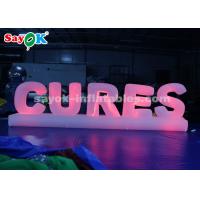 China White Inflatable Alphabet With 17- Color Changed By Touch Screen Remote Control factory