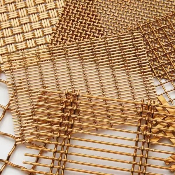 Quality Durable Steel Mounted Rigid And Flat Mesh , Bronze Wire Mesh for sale
