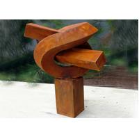 China Creative Modern Public Rusted Corten Steel Sculpture For Commercial factory