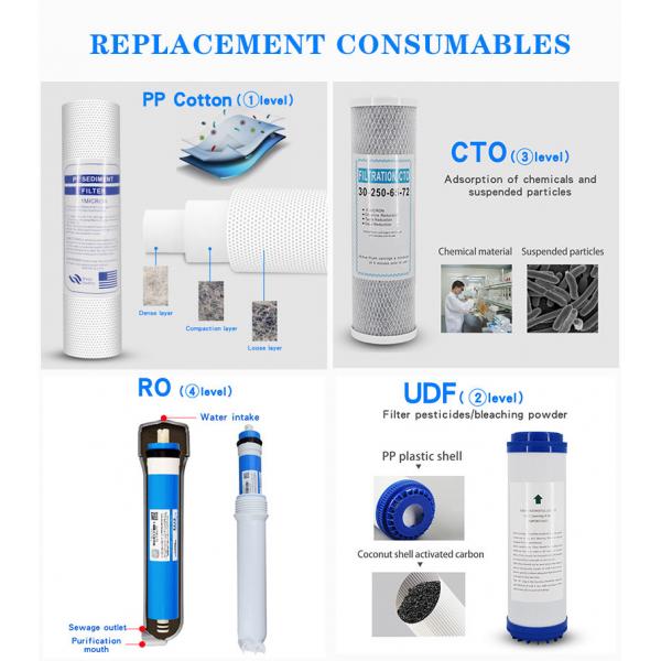 Quality 100 Gpd Household Ro Water System Drinking Water Clean Purifier Ro Machine for sale