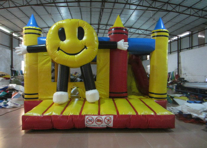 China Big inflatable smiling face combo inflatable happy face crayon combos PVC inflatable combo factory