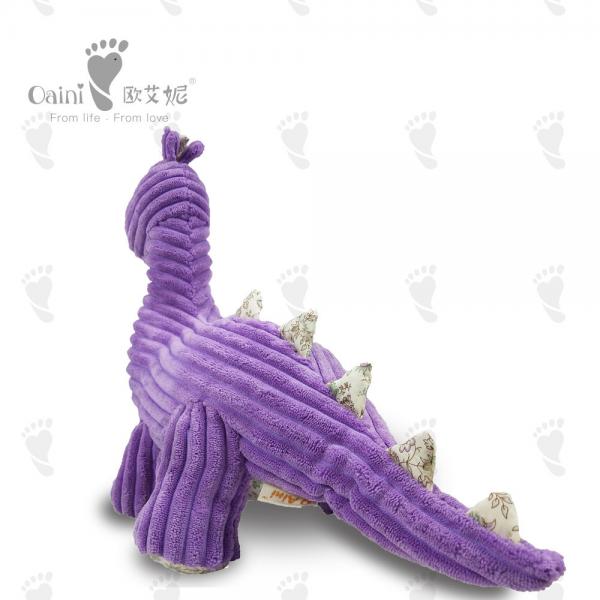 Quality Washable Cartoon Characters Soft Toys Purple Dinosaur Plush 36 X 47cm for sale
