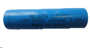 China 3.2V LiFePO4 Battery Cells 18650 1400mAh For LED Flashlight for sale