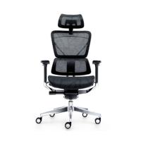 China Black S Shaped Backrest Mesh Swivel Office Chair With Head Pillow for sale