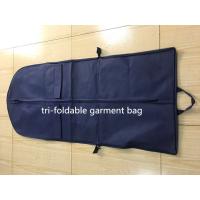 china Tri-foldable Suit Garment Bag navy non woven and polyester with shoe pocket