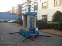 China Four Mast Blue Hydraulic Lift Ladder Electric Motor With 12 m Platform Height factory