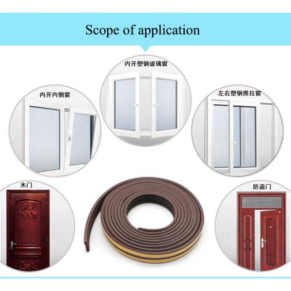 Quality EPDM 9.55mm Self Adhesive Weather Stripping Noise Reduction for sale