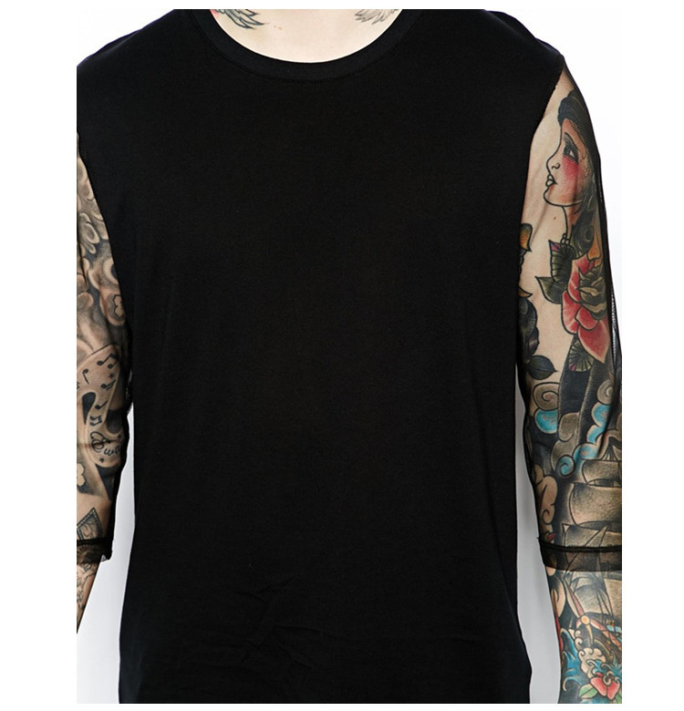 China Cool 3/4 sleeve t shirt for men latest t shirt designs for men for sale