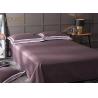 China 5 Star Jacquard Striped Hotel Quality Bed Linen Covers Queen size 100% Cotton Coffee Color factory