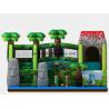 China Inflatable Rock Climbing Slide / Green Theme Slide Inflatable Forest Dinosaur Theme Fun City factory
