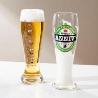 Quality Large Pilsner Custom Printed Beer Glasses Transparent 700ml 24.5 Ounce for sale