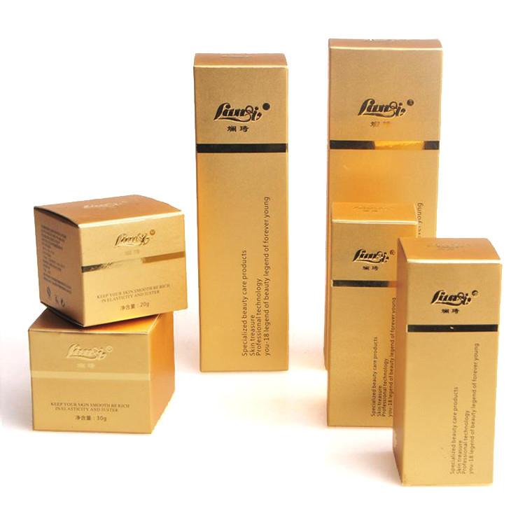 Quality Rose Gold Custom Cosmetic Packaging Boxes For Nutritive Skin Care Products for sale