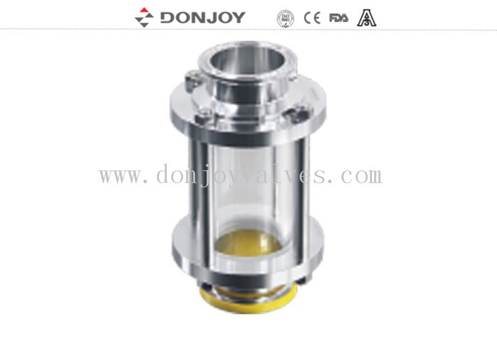 China Clamp type SS Inline sight glass with high quality tempered glass 10 bar max factory