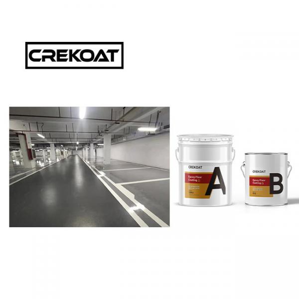 Quality Visibility Grey Epoxy Floor Paint Poured Top Coat Concrete Coatings Strength for sale