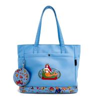 Quality Canvas Tote Bag Sling Bag , Digtal Printing Blue Crossbody Bag With Coin Pouch for sale