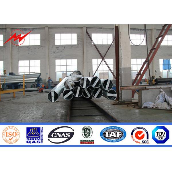 Quality 30FT 35FT Steel Utility Tubular Pole With 3mm For Philippines Electrical Line for sale