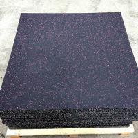 China Portable Playground Rubber Floor Tile Black Purple Color Gym Fitness Interlocking Sport factory
