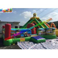 China Outdoor Minion Inflatable Bouncer Slide , Funny Combo Slide 0.55mm PVC Tarpaulin factory