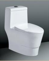 China One-Piece Ceramic Toilet Sanitary Ware , Floor Mounted Toilet factory