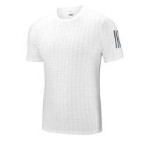 China Laser Perforated 97%Polyester Men'S Athletic Clothing Round Neck Collar Shirt factory
