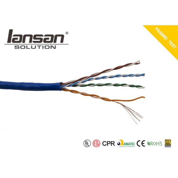 Quality 100Mhz UTP HDPE Cat5e Lan Cable CCC Unshielded 24AWG 0.50mm Al Foil for sale
