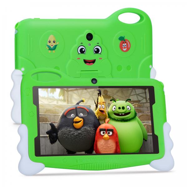 Quality Kids Student Study Tablet 7 Inches Cute Long Battery Life 32GB Storage 2MP + 5MP Dual Cameras Green for sale