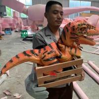 China Custom Realistic Dinosaur Hand Puppet  , Theme Park T Rex Hand Puppet factory