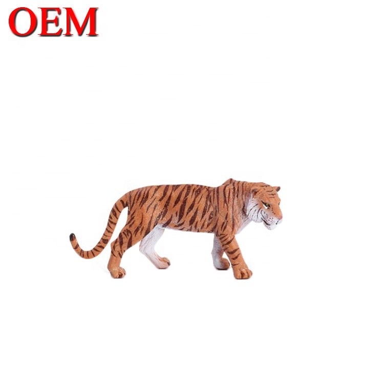China Custom Education Toys OEM Resin PVC Animal Figure Toys Tiger For Child factory