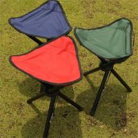China Portable Triangle Camping Fishing Chair, Tripod Stool With Backrest Fishing Camping Chair With Carry Strap factory