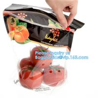 China Fruit Grape Cherry Vegetable Packing Protection Bag, Handle Standing Resealable Zipper Fresh lock, sealing factory