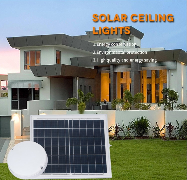 China Solar Energy Round Solar LED Ceiling Lamp , LED Emergency Lamp   Energy Saving factory