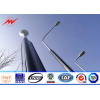 China 10m Conical Tapered Parking Lot Light Pole , Square Exterior Light Poles factory