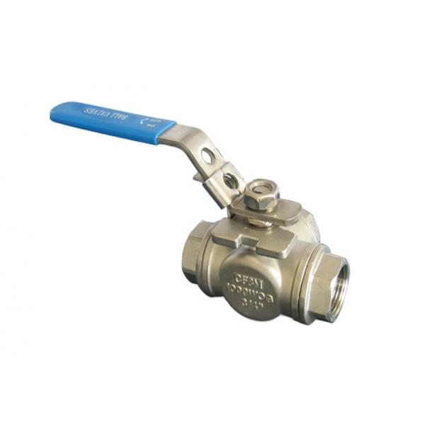 Quality 1000 WOG CF8M 3 Way Ball Valve BSP Threaded Stainless Steel Material for sale