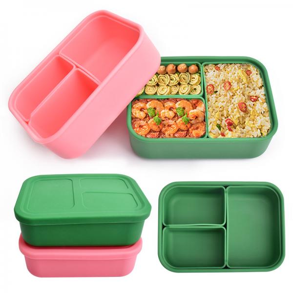 Quality Shatterproof Harmless Silicone Lunch Containers , Microwaveable Silicone Storage Box for sale