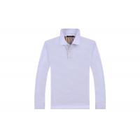 China Cotton 2 - ply Interlock Button Cuffs Long Sleeve Polo Shirts Casual Type factory