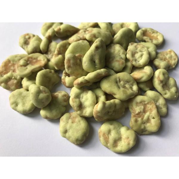 Quality Agricultural Fava Bean Snacks Spicy , Dry Roasted Fava Beans Wasabi Flavor for sale