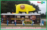 China BBQ Shop Custom Inflatable Products L5m Giant Yellow Inflatable Advertising Pig factory