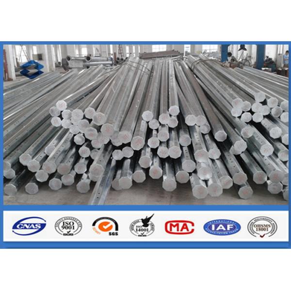 Quality 9M 10M Electric Distribution Galvanized Steel Pole tapered steel tube 10 KV ~ 550 KV for sale
