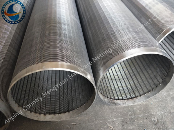 Quality 251mm Stainless Steel Wedge Johnson Wire Screen Tube , Water Well Slot Pipe for sale