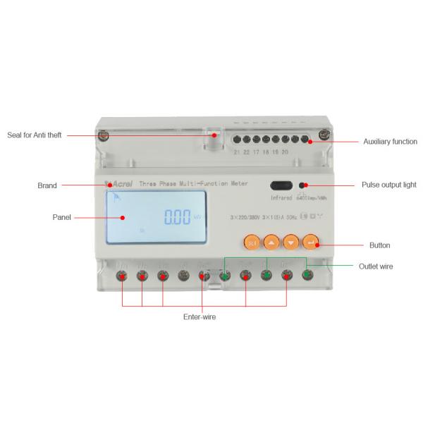 Quality Acrel DTSD1352 Din Rail Energy Meter RS485 Communication For Scada System for sale