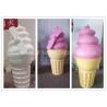 China Pink Color Artificial Fiberglass Decoration Ice Cream Cone For Shipping Centre factory