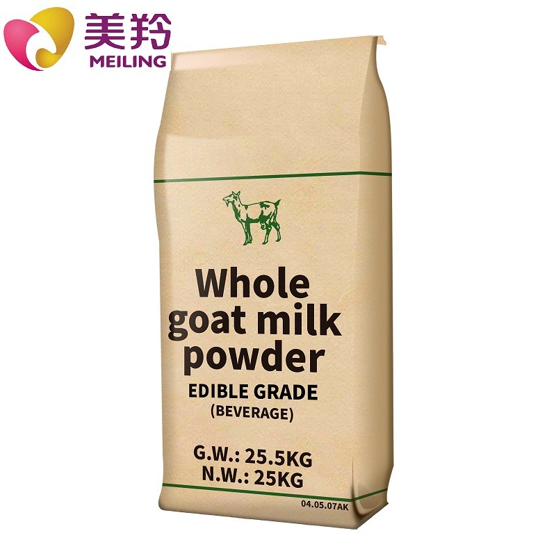 China Sterilized Whole Raw Goat Milk Powder Rich A2 Beta Casein Protein factory