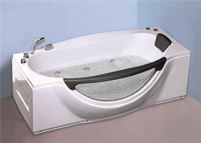 China 1800MM Small Portable Hot Tubs , Single Person Freestanding Whirlpool Tub With Light factory