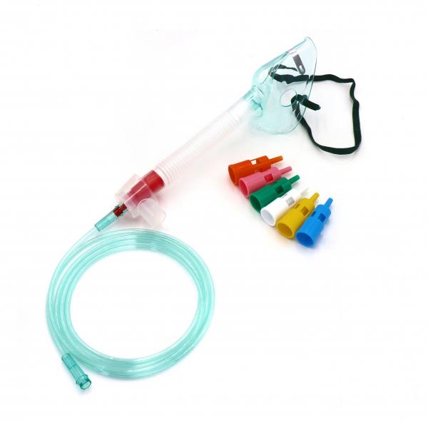 Quality PVC Adjustable Venturi Non Rebreather Oxygen Mask / Multi Vent Mask With Oxygen Tube for sale