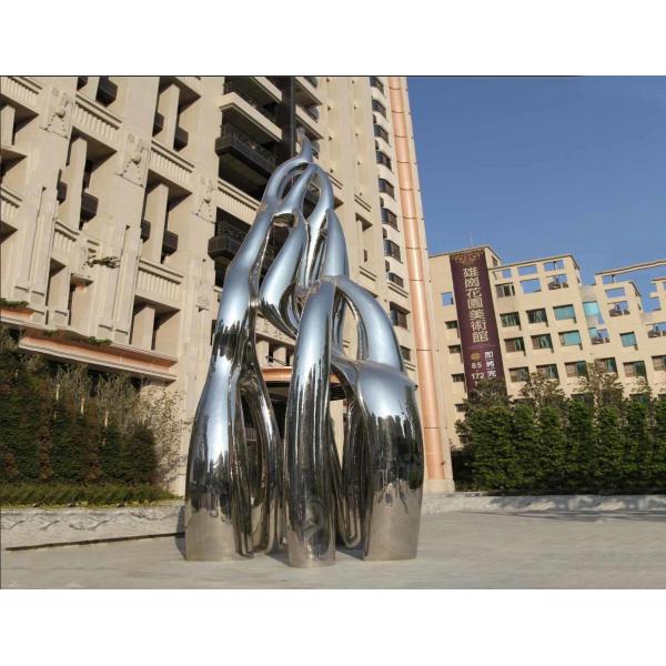 Quality Abstract Giant Outdoor Sculpture Mirror Polished For Square Decoration for sale