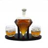 China 1000ml Diamond Shaped Glass Bottle With Wooden Frame factory